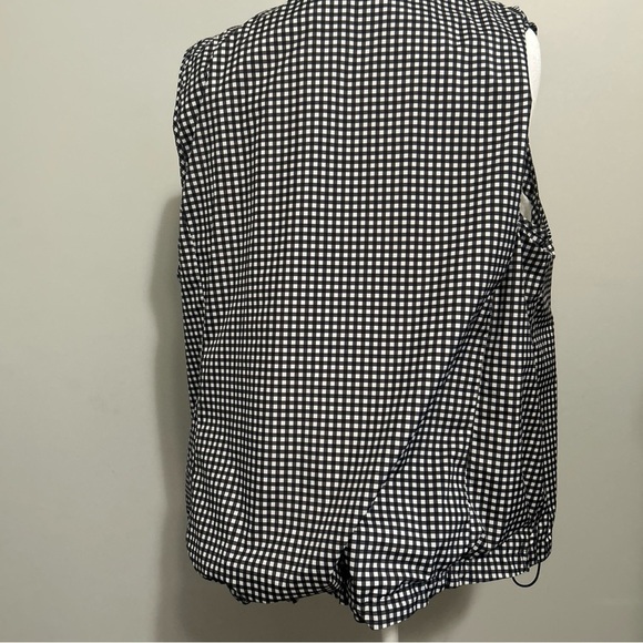 Talbots Black and White Quilted Gingham Vest - Picture 6 of 8